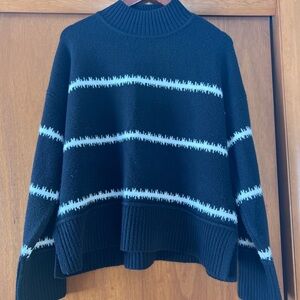 Nine West Black and White Women's Turtleneck Sweater